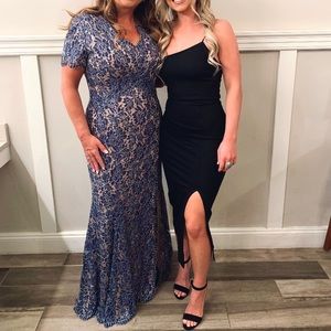 Terani navy/nude mother of the bride / formal gown